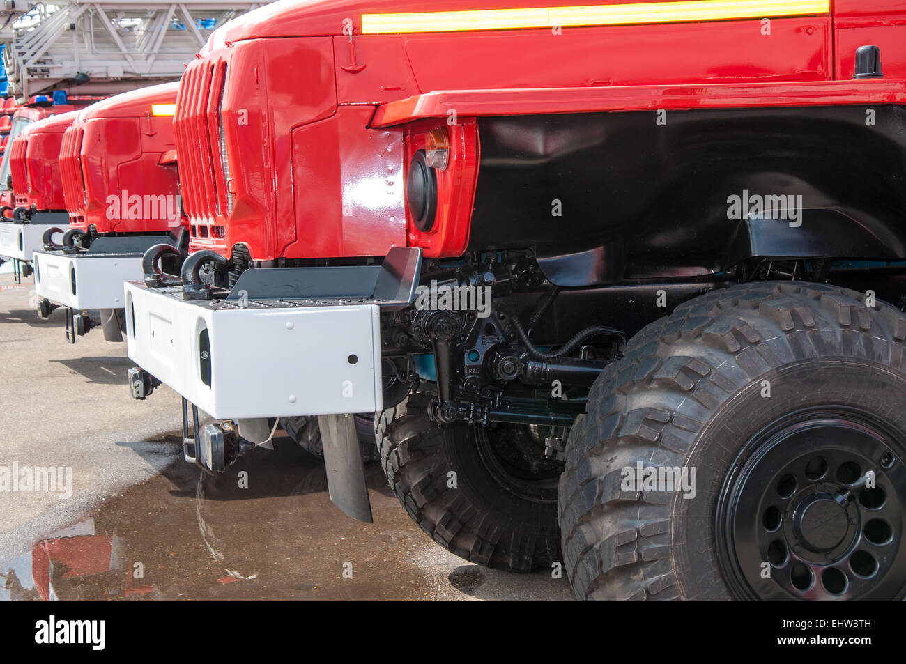 Fire truck is a motor vehicle chassis equipped with fire fighting