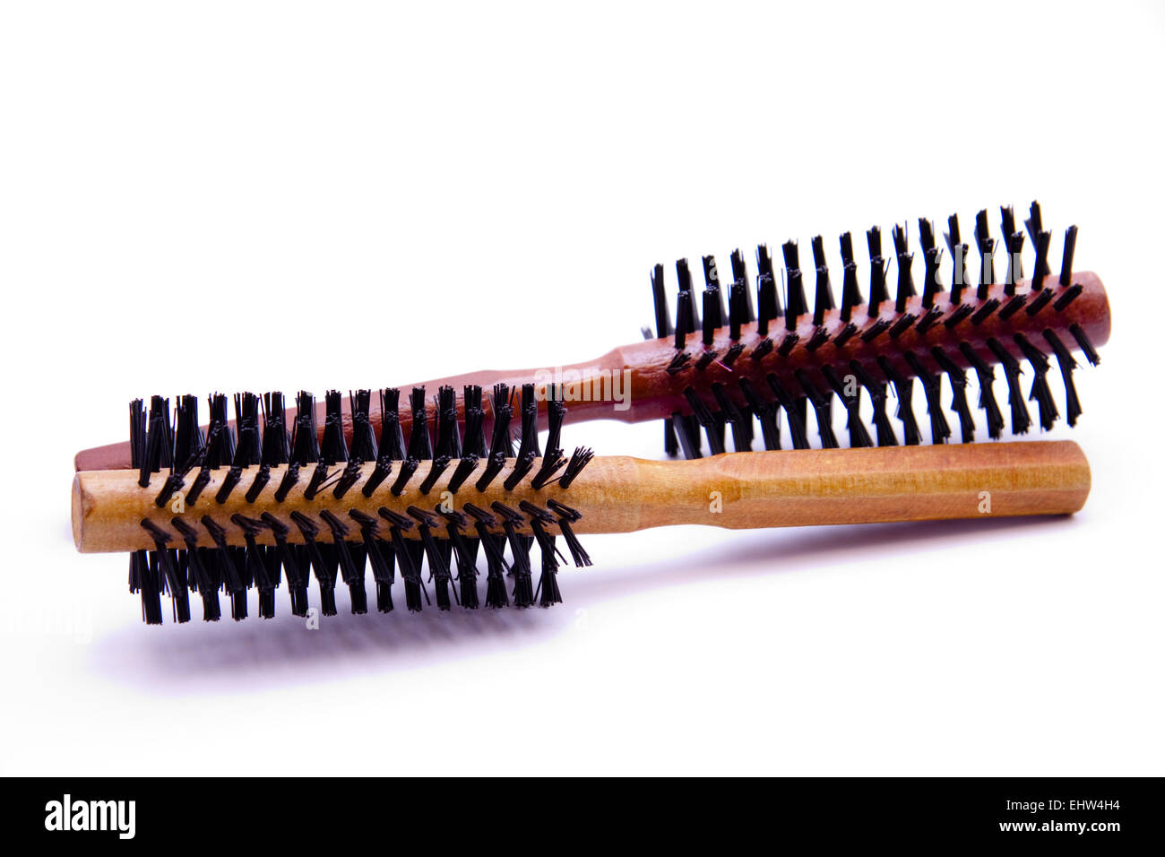 Round hair brushes Stock Photo Alamy