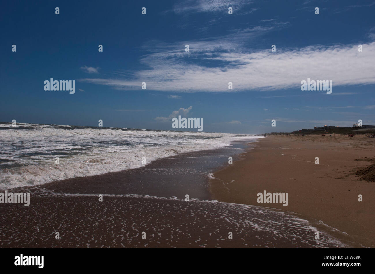 North Carolina Outer Banks beach sand clouds waves water ocean Atlantic