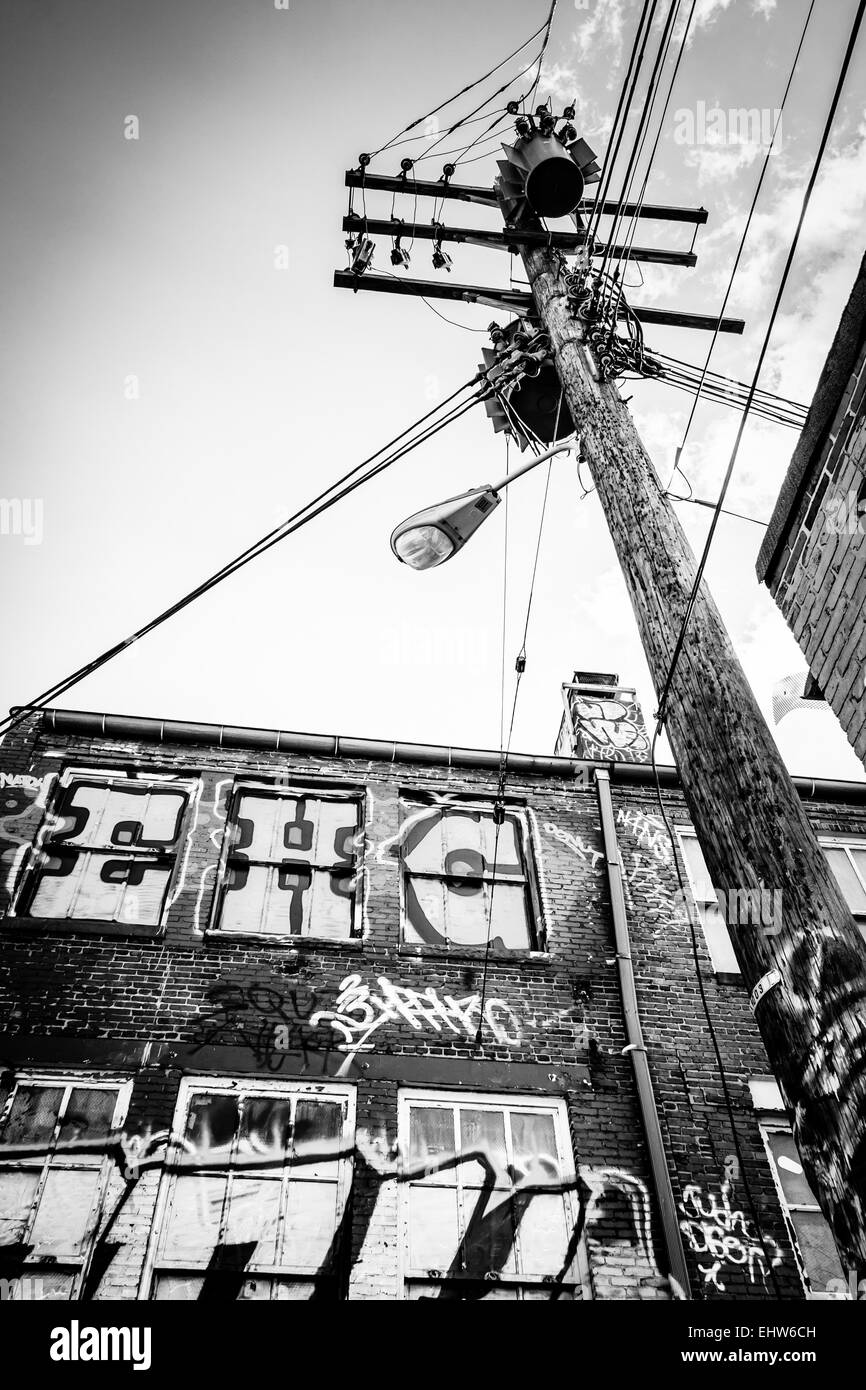 Graffiti street art in brick Black and White Stock Photos & Images - Alamy