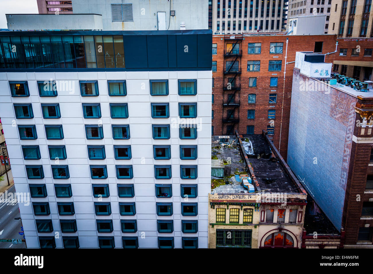 View Of Buildings On Lombard Street From A Parking Garage In Stock