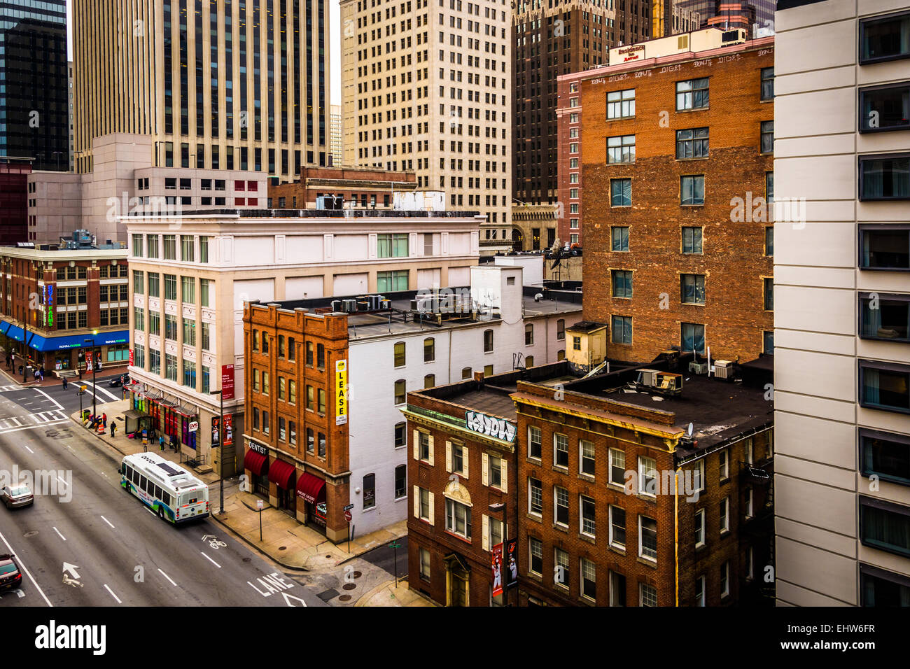 View Of Buildings On Lombard Street From A Parking Garage In Stock