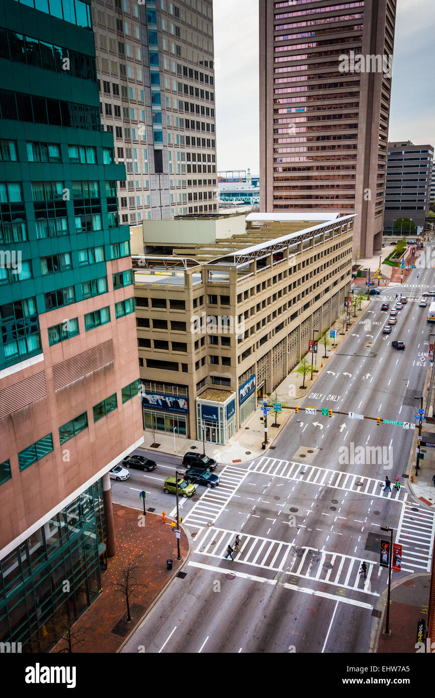 View Of Skyscrapers Along Lombard Street From A Parking Garage In