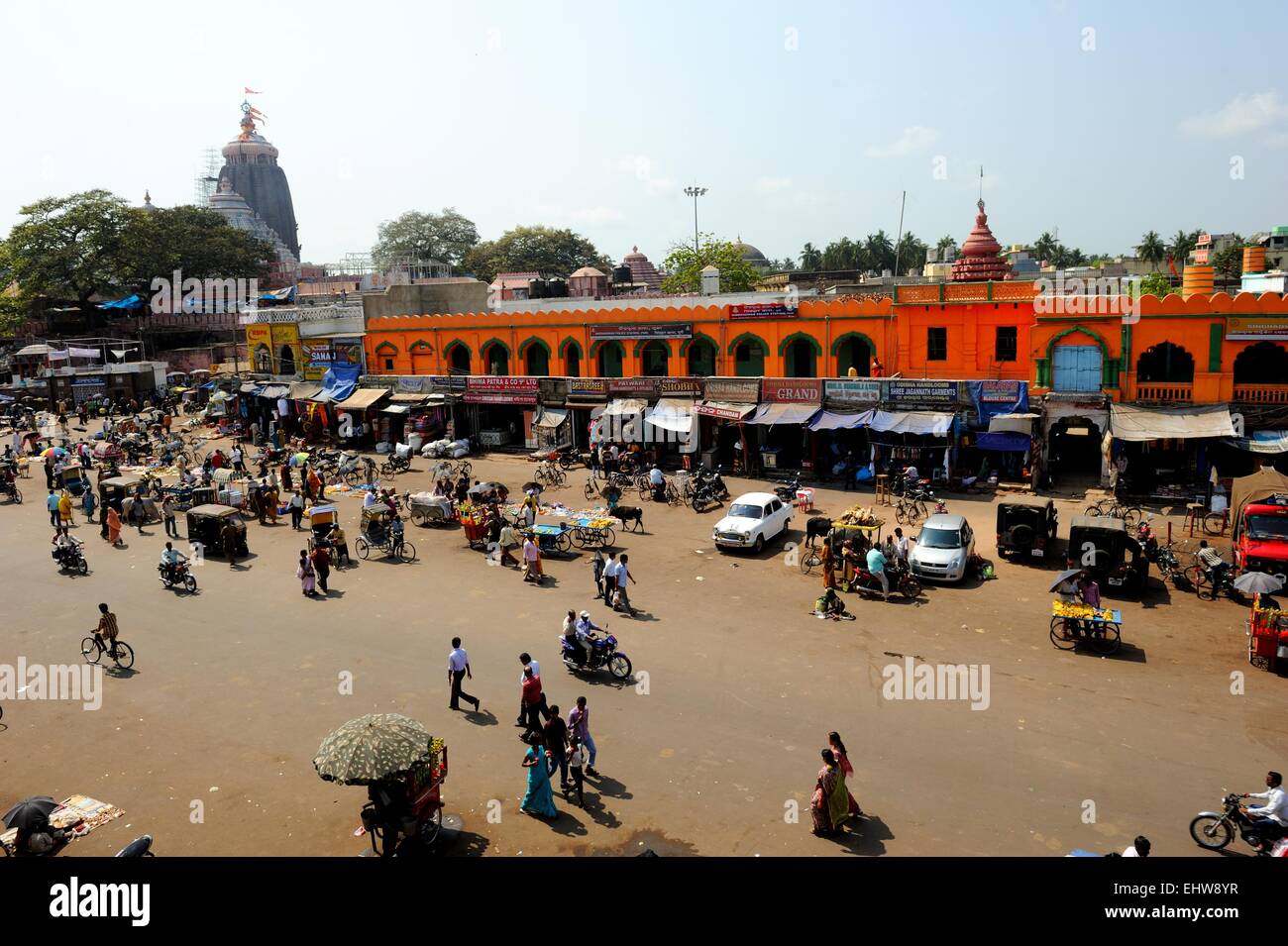 Jagannath Temple, Road in Puri, India Stock Photo