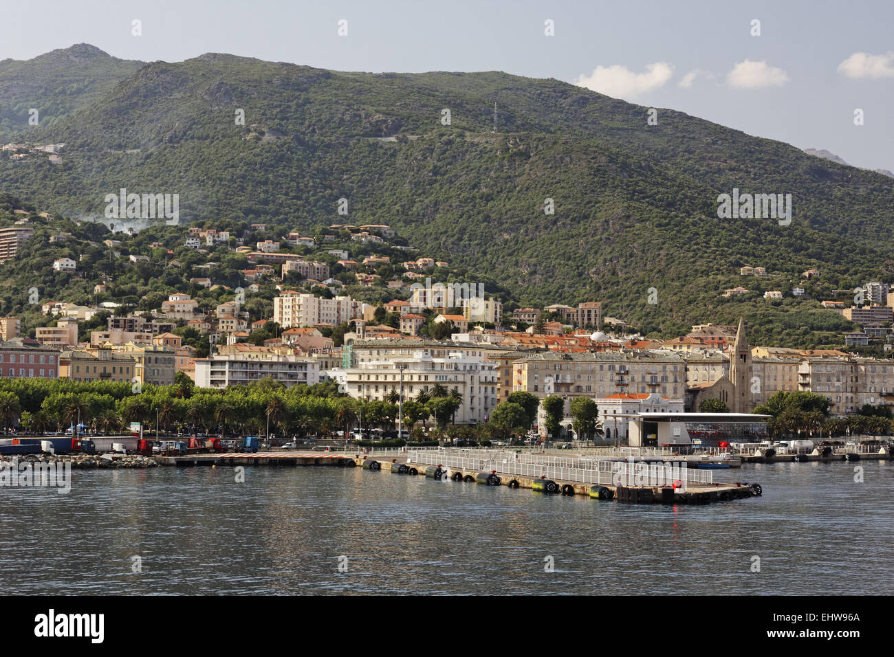 Bastia, view from the ferry, Corsica, France Stock Photo