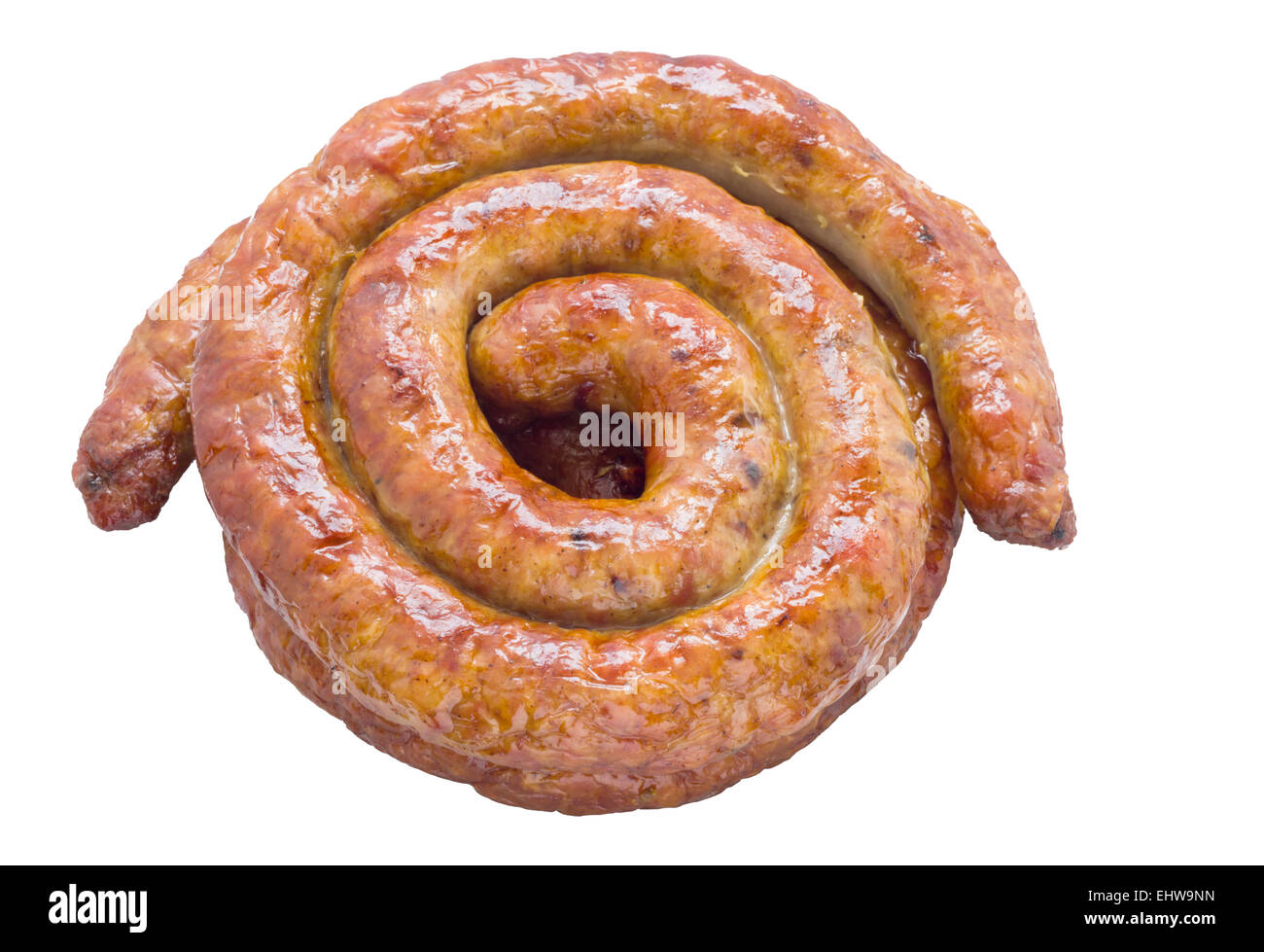 Home made meat  sausage . Stock Photo