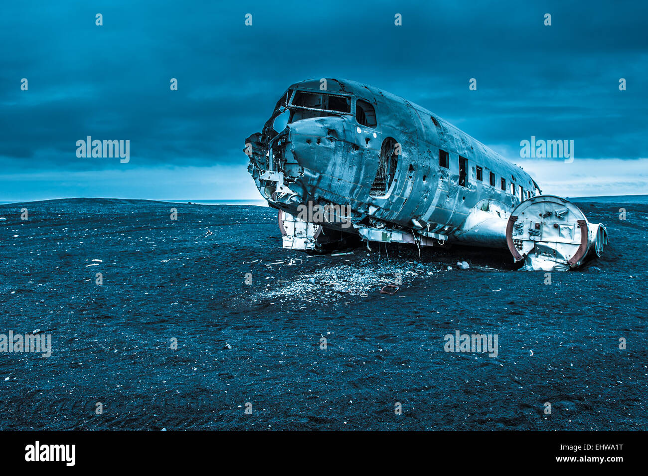 Dakota plane wreckage, Iceland Stock Photo