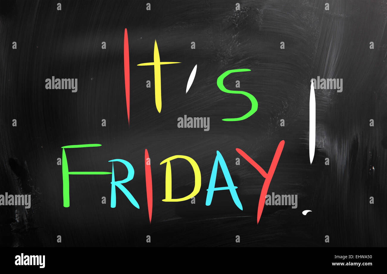 It's Friday Concept Stock Photo