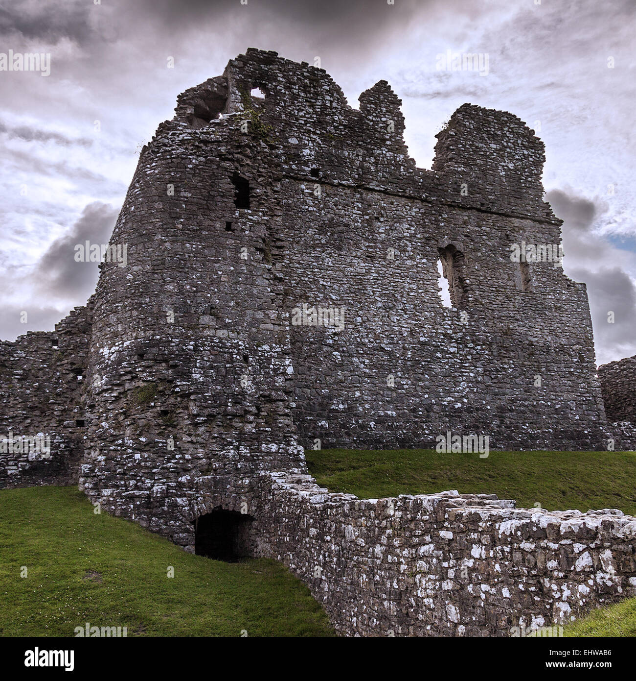 Ruins Of Ogmore Castle Glamorgan  UK Stock Photo
