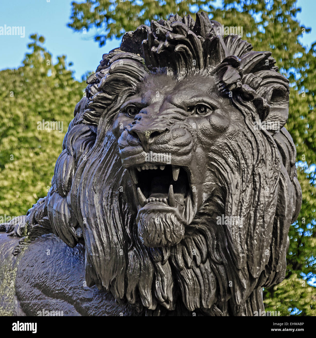 Lion Statue Forbury Gardens Reading UK Stock Photo
