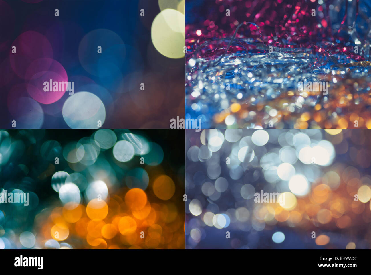 set of holiday blurred backgrounds Stock Photo