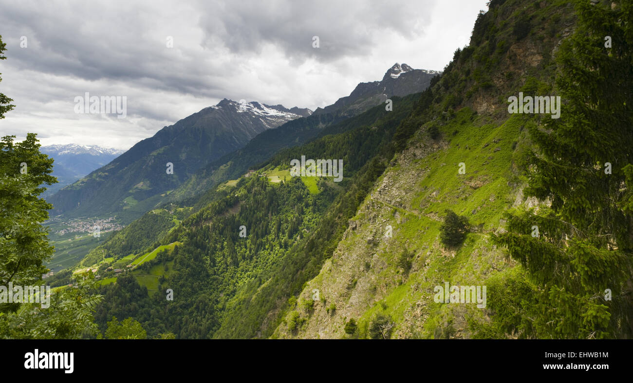 path at the steep slope Stock Photo