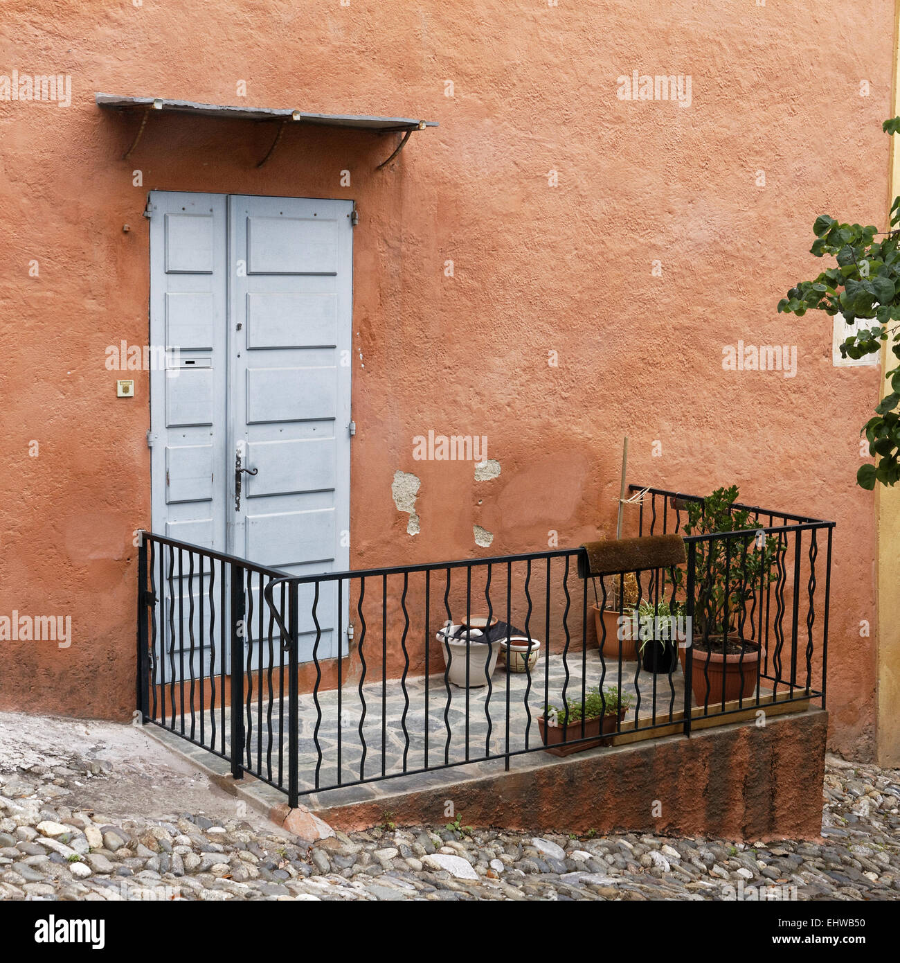In the old town of Bastia, Corsica, France Stock Photo