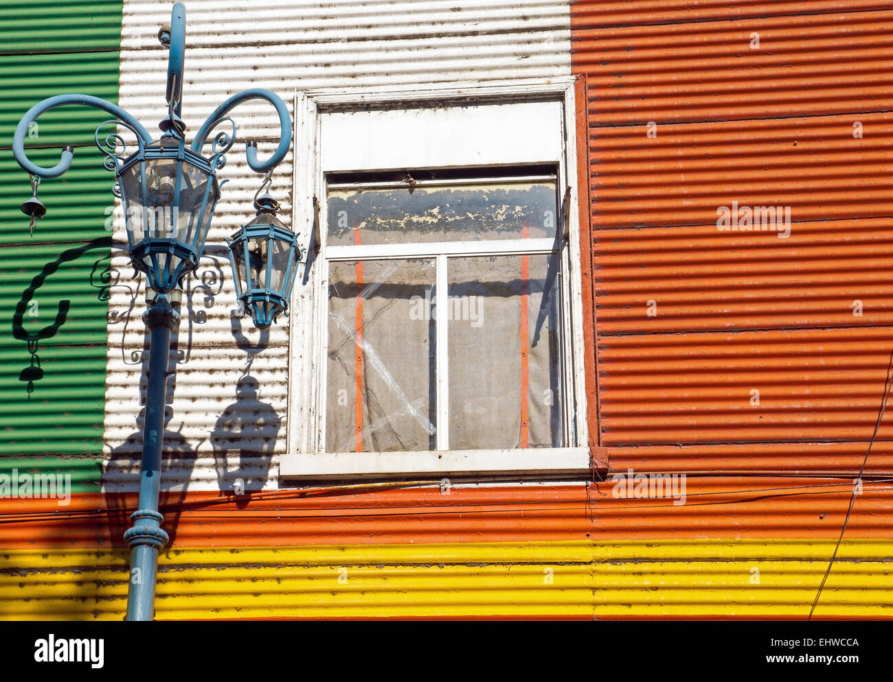 Detail of a window in la Boca, Buenos Aires Stock Photo