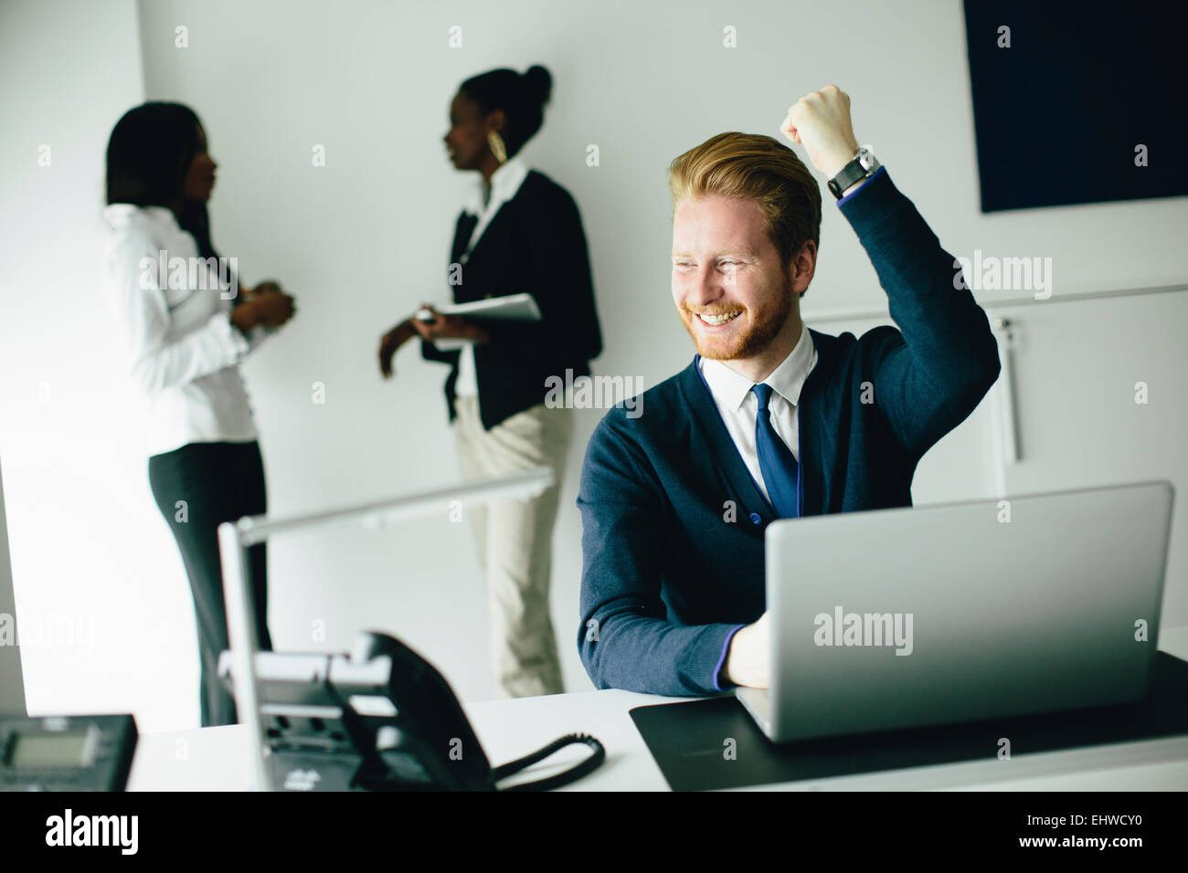 Young people working in the office Stock Photo