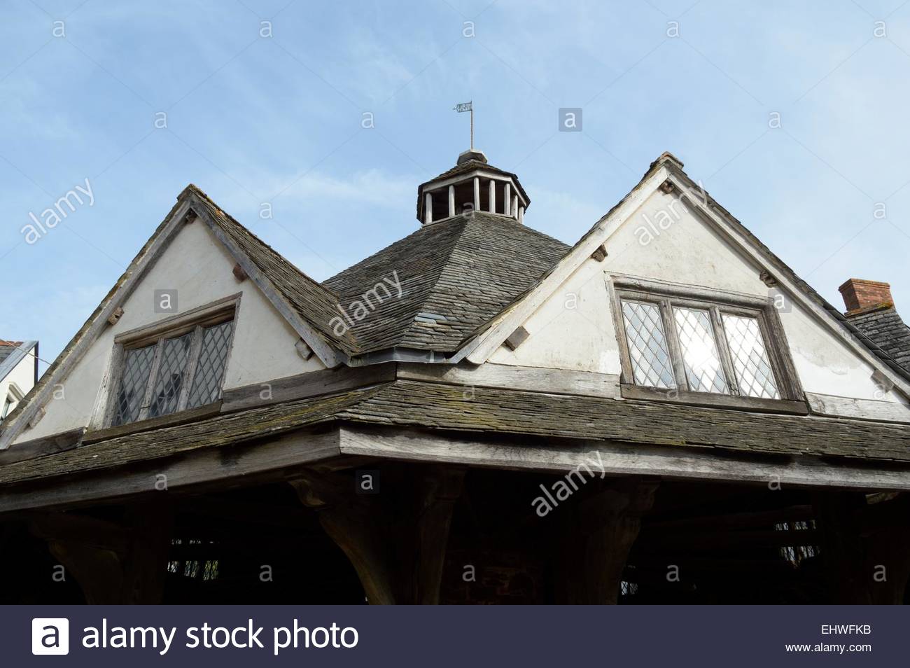 Looking Up At The Dormer Windows And Roof Of The 17th Century