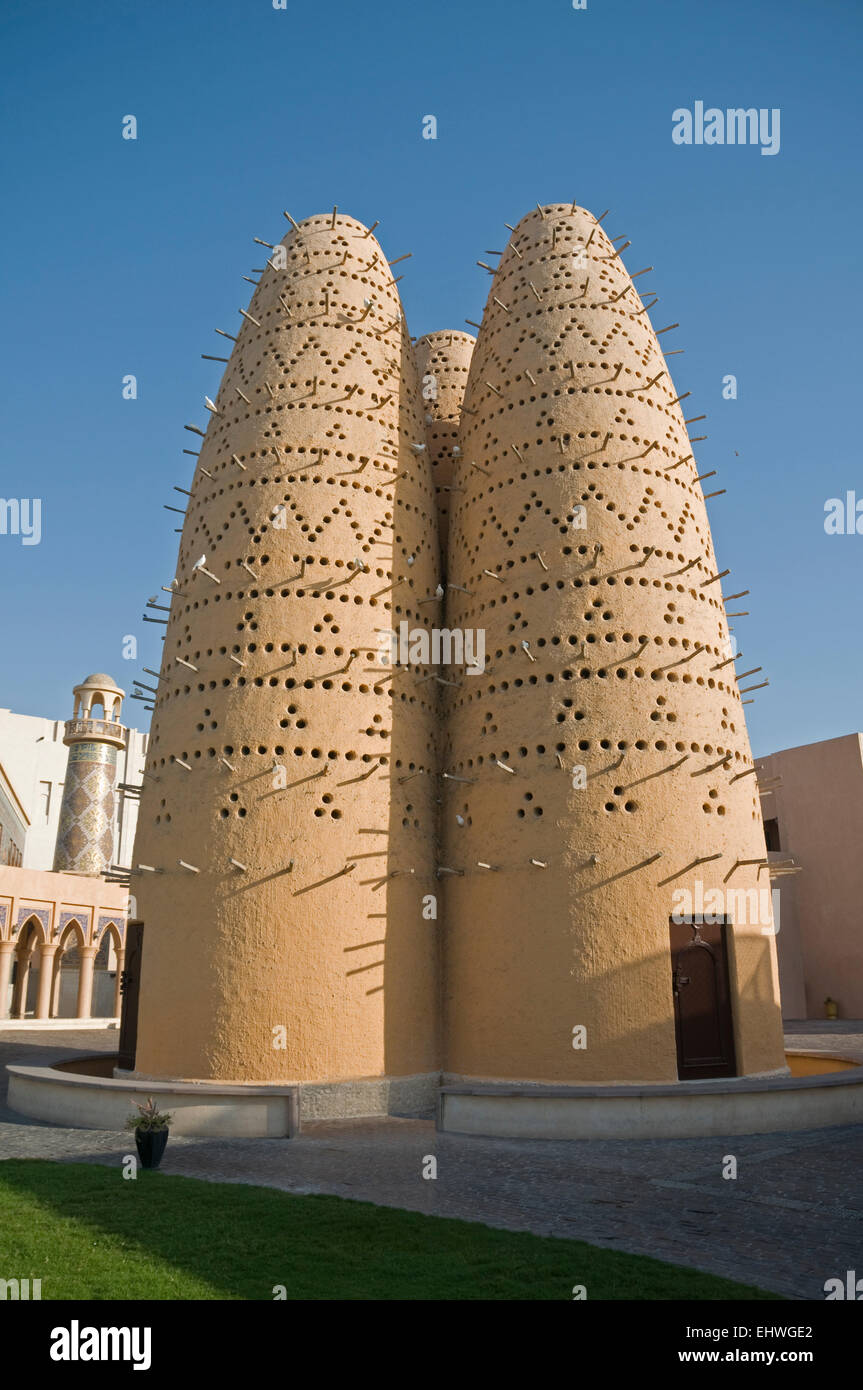 Bird Towers, Katara Cultural Village, Doha. Qatar. Middle East. Stock Photo