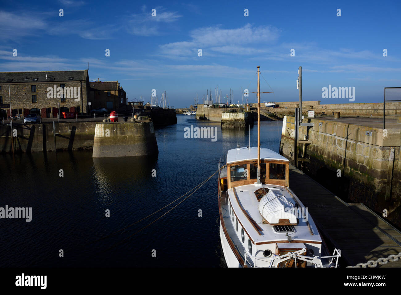 Lossiemouth Harbour from the promenade Stock Photo - Alamy