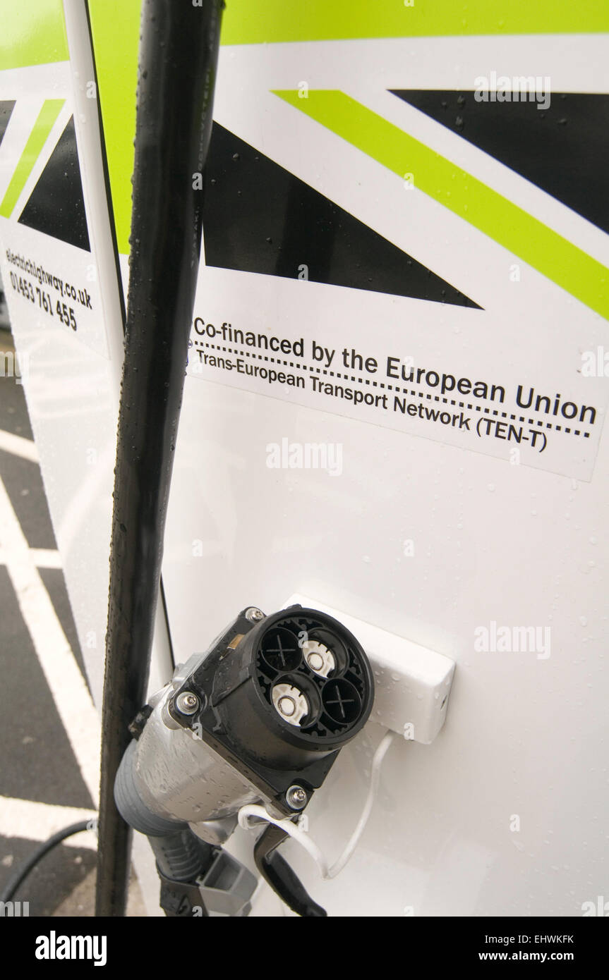ecotricity charging charger DC CHAdeMO electric Stock Photo