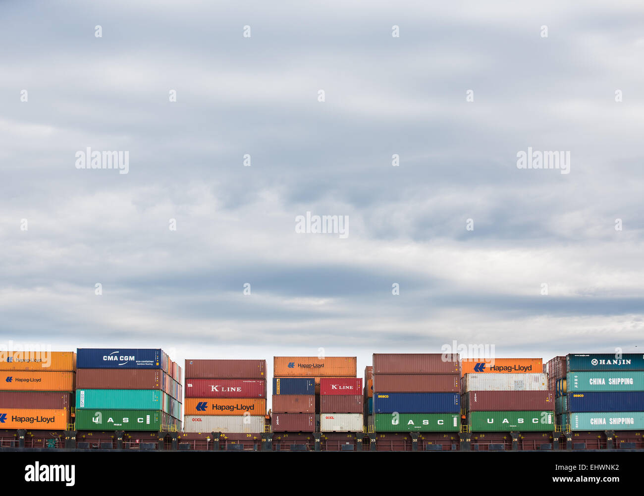 Container stacked up port hi-res stock photography and images - Alamy