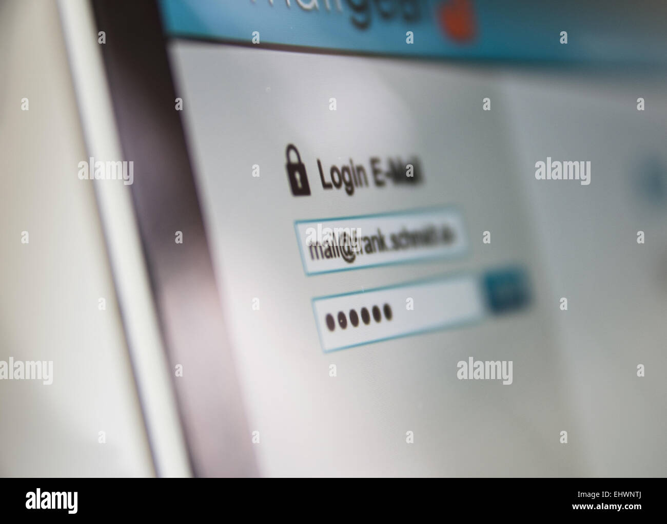 Login EMail Password Stock Photo Alamy