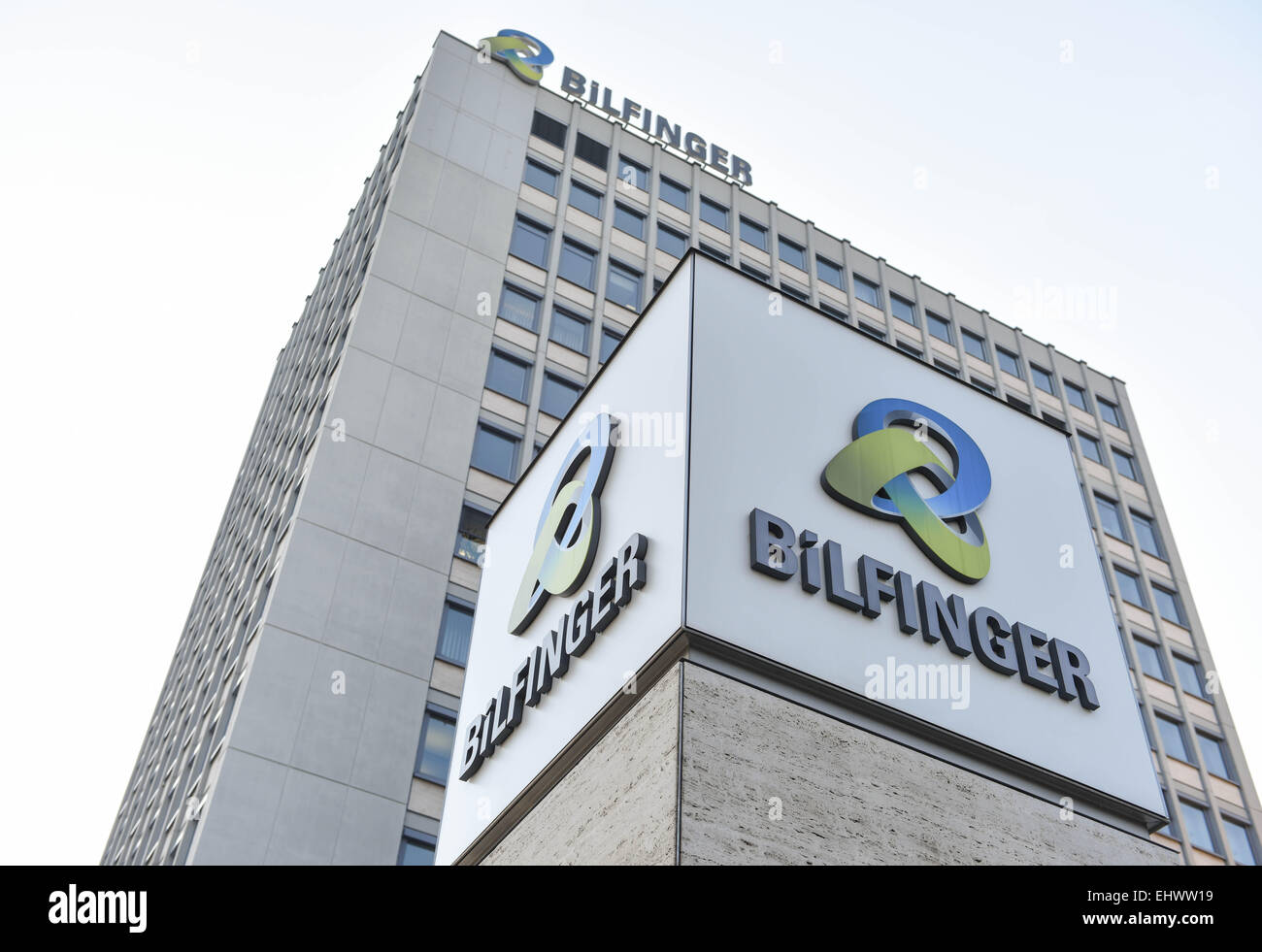 Mannheim, Germany. 18th Mar, 2015. A view of the logo and company