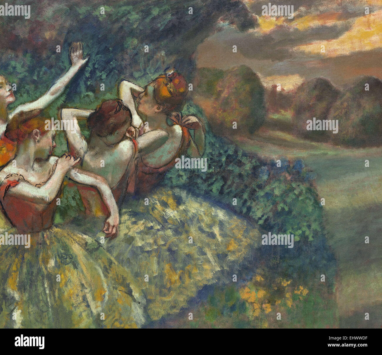 Edgar Degas  Four Dancers Stock Photo