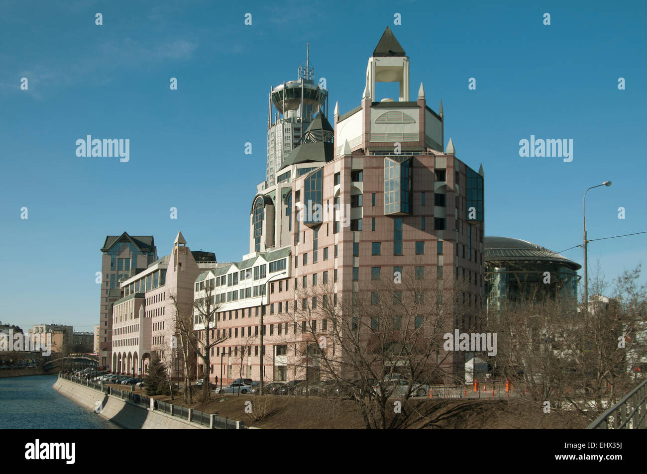 Swissotel Krasnye Holmy Moscow complex on Vodootvodny Canal Stock Photo ...