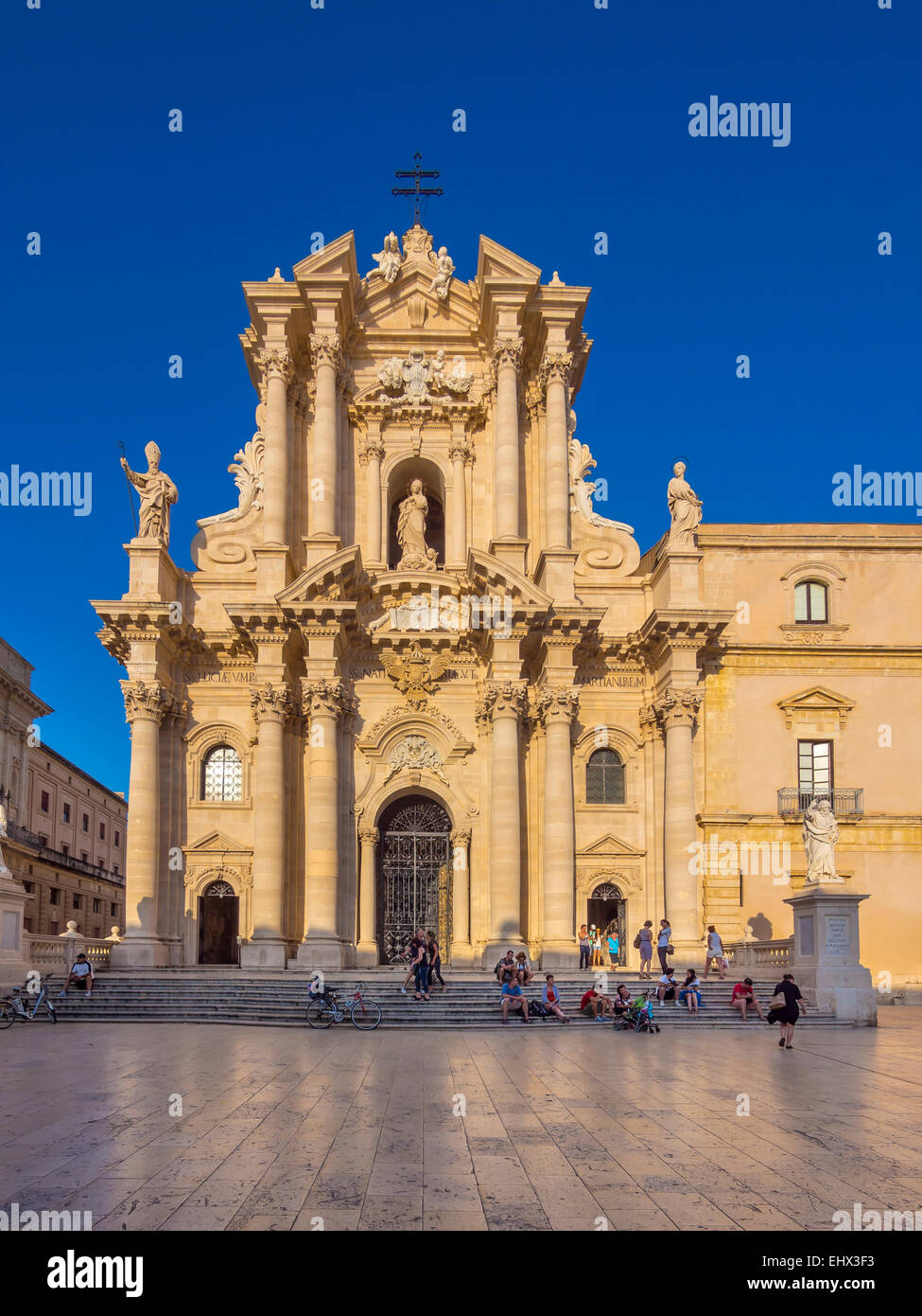 Italy, Sicily, Syracuse, Cathedral Santa Maria delle Colonne Stock Photo