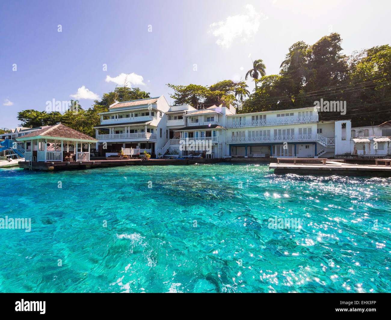 Caribbean, Greater Antilles, Jamaica, Portland Parish, Port Antonio, Luxus villas at blue lagoon
