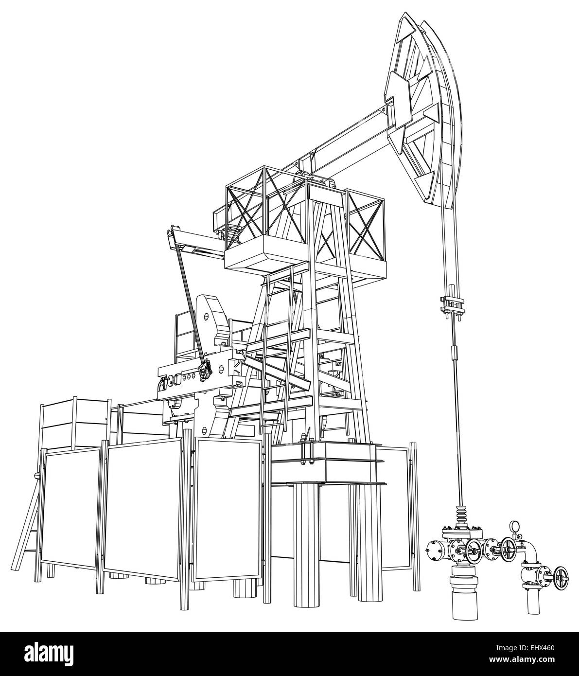 Oil pump jack. Vector rendering of 3d Stock Photo Alamy