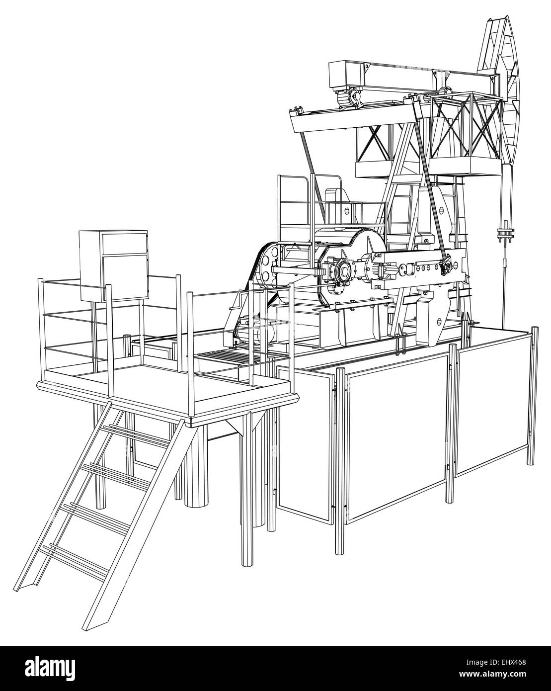 Oil pump jack. Vector rendering of 3d Stock Photo Alamy
