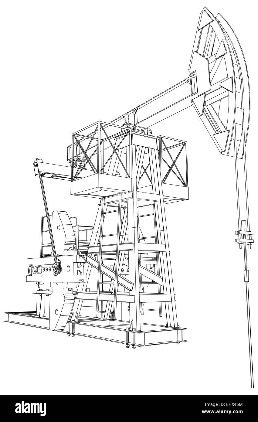 Oil pump jack. Vector rendering of 3d Stock Photo Alamy