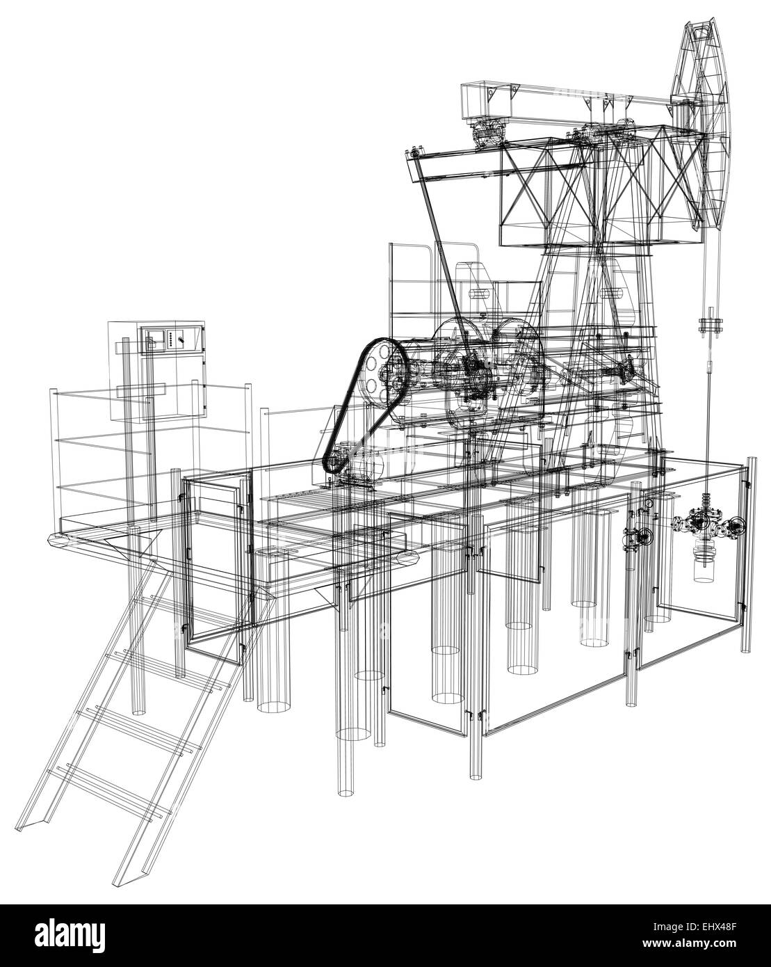 Oil pump jack. Vector rendering of 3d Stock Photo Alamy