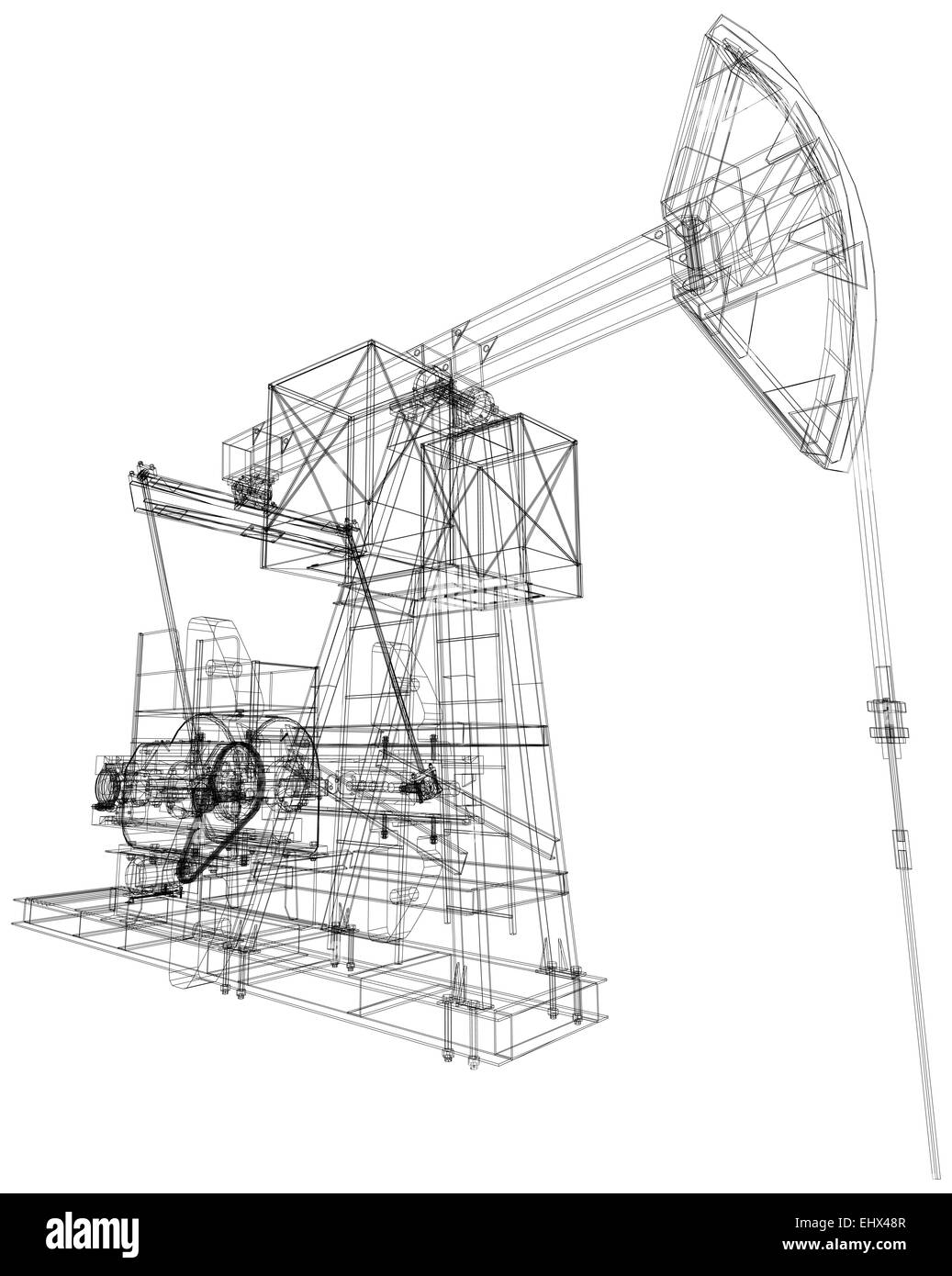 Oil pump jack. Vector rendering of 3d Stock Photo Alamy