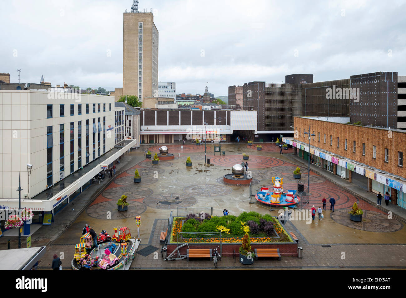 John Frost Square Newport shopping center Stock Photo Alamy