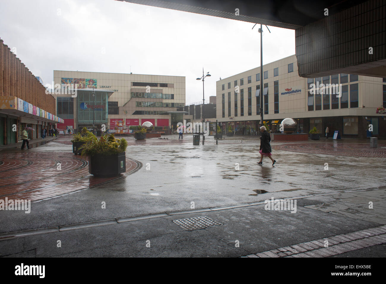 John Frost Square Newport shopping center Stock Photo Alamy