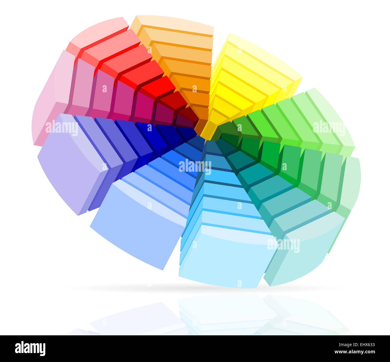 color palette illustration isolated on white background Stock Photo - Alamy