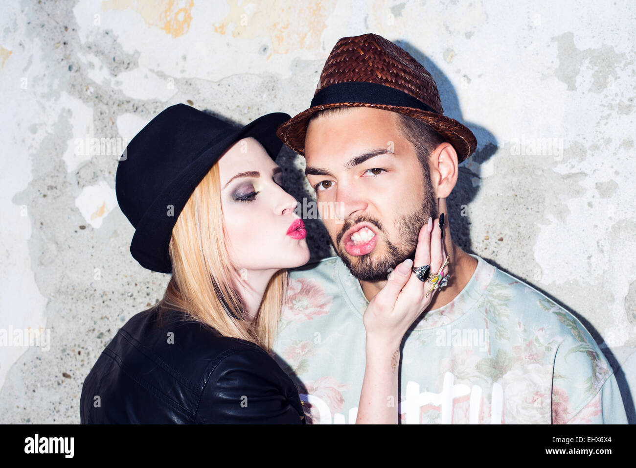 Young adults wearing hats hi-res stock photography and images - Alamy
