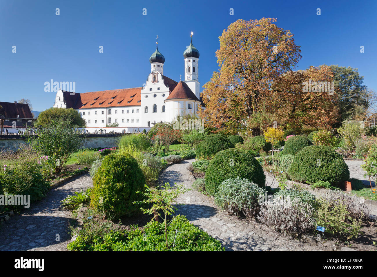 Benediktbeuern Abbey, Benedictine monastery, Benediktbeuern, Upper Bavaria, Bavaria, Germany Stock Photo