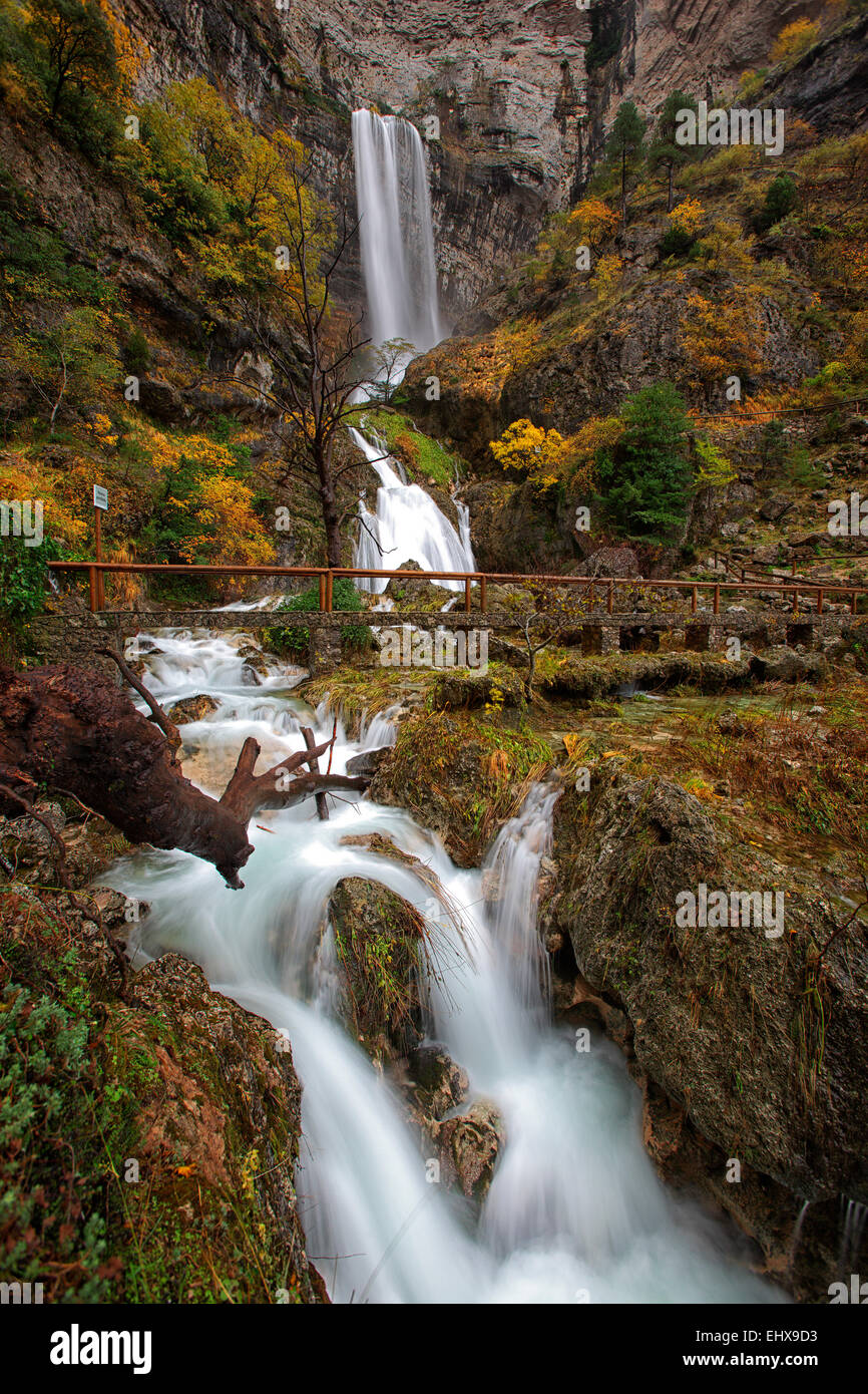 Spain, Albacete, Sierra de Riopar, Waterfalls at the source of Mundo river  Stock Photo - Alamy