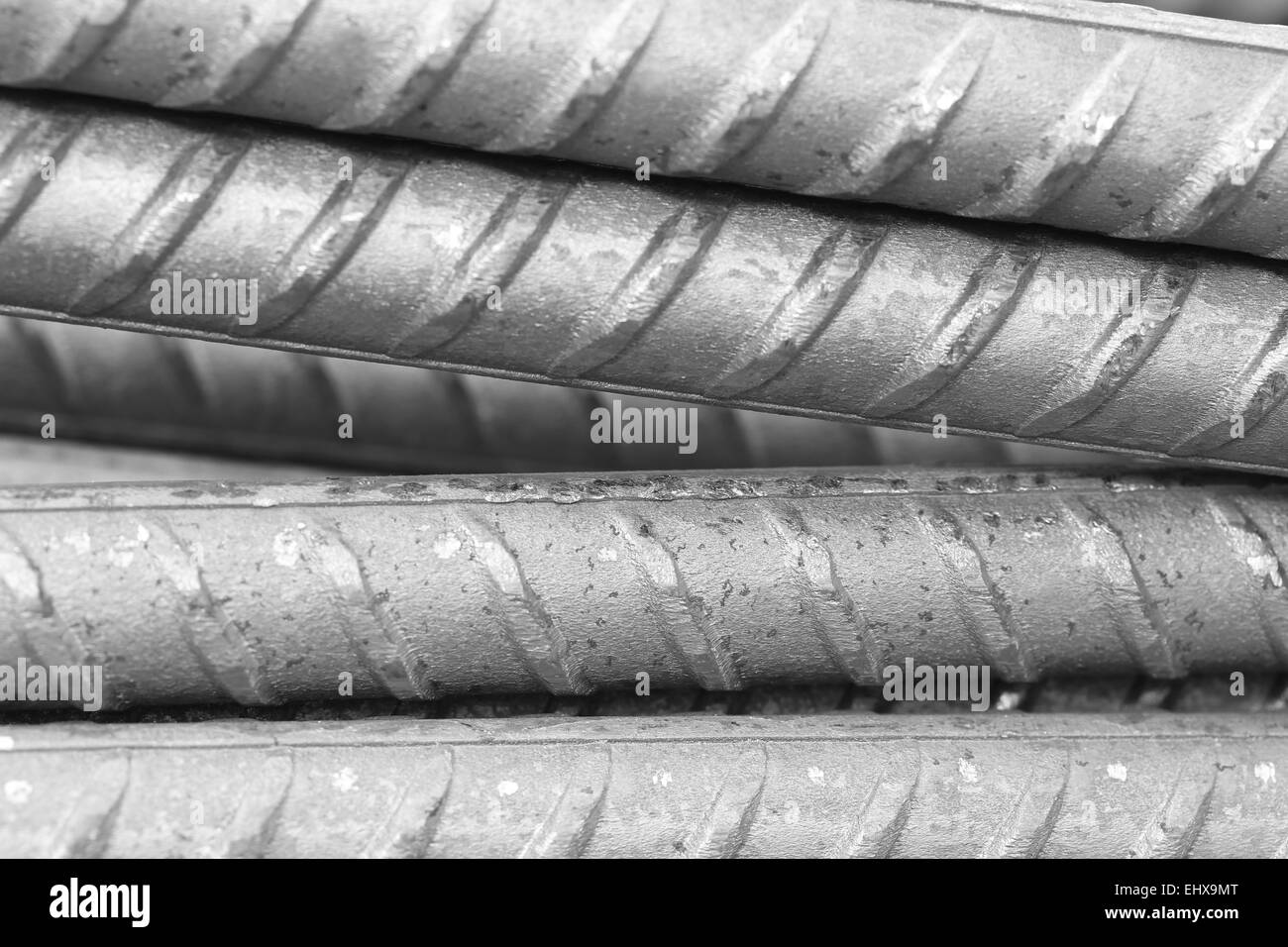 Close up of Reinforcing steel bar for construction Stock Photo