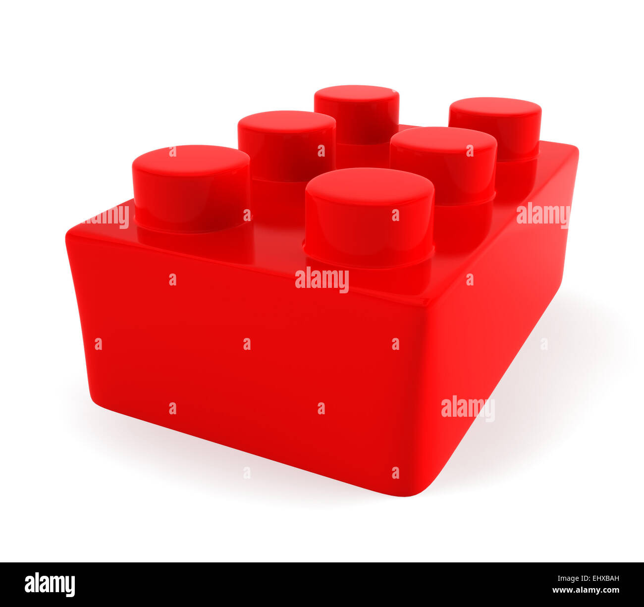 Toy brick. 3d illustration on white background Stock Photo - Alamy