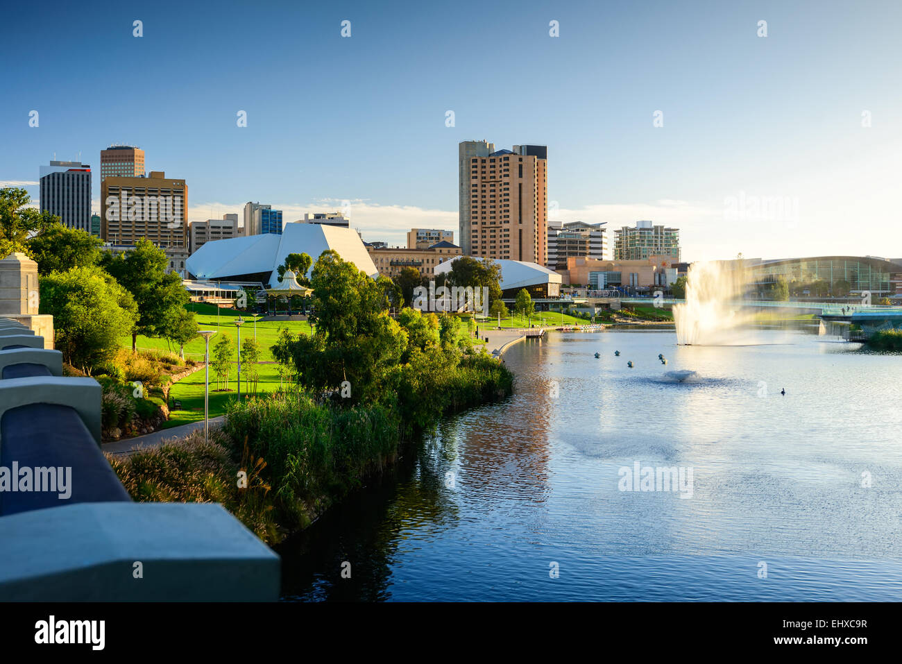 Adelaide CBD at sunset Stock Photo Alamy