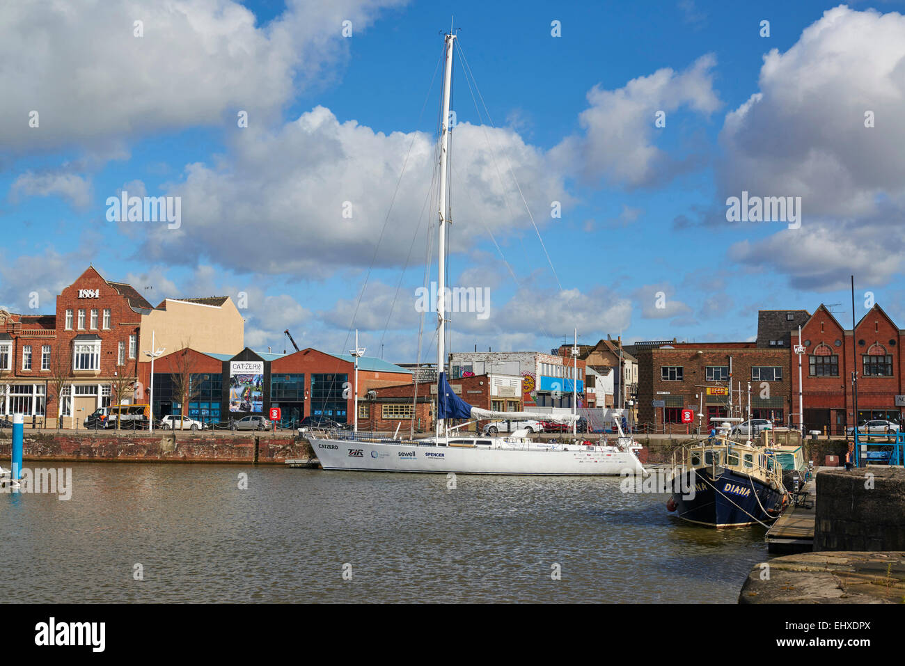 Boats in Hull Marina, Humberside, East Yorkshire, UK Stock Photo