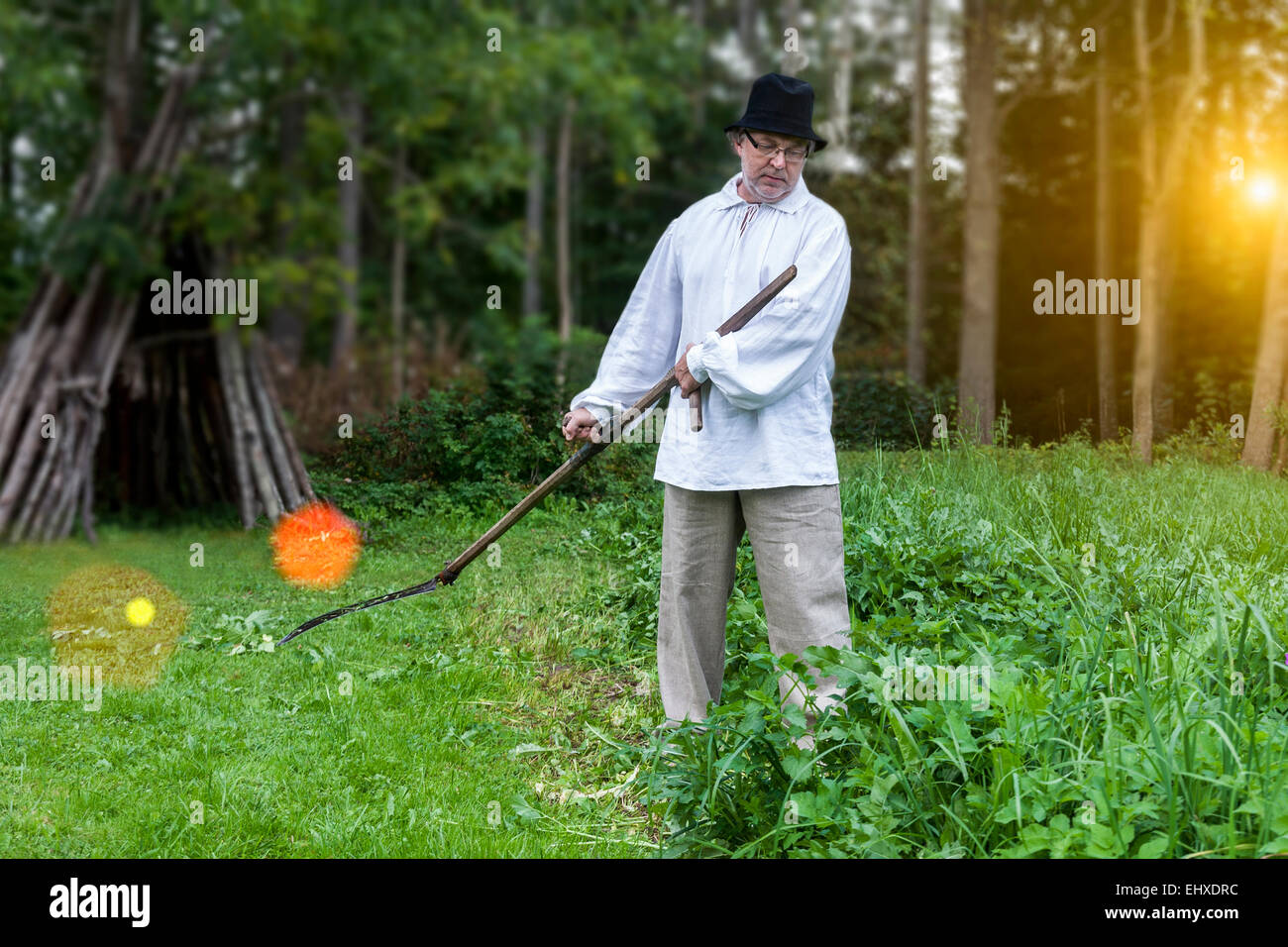 Grass Scythe Cutting Demonstration