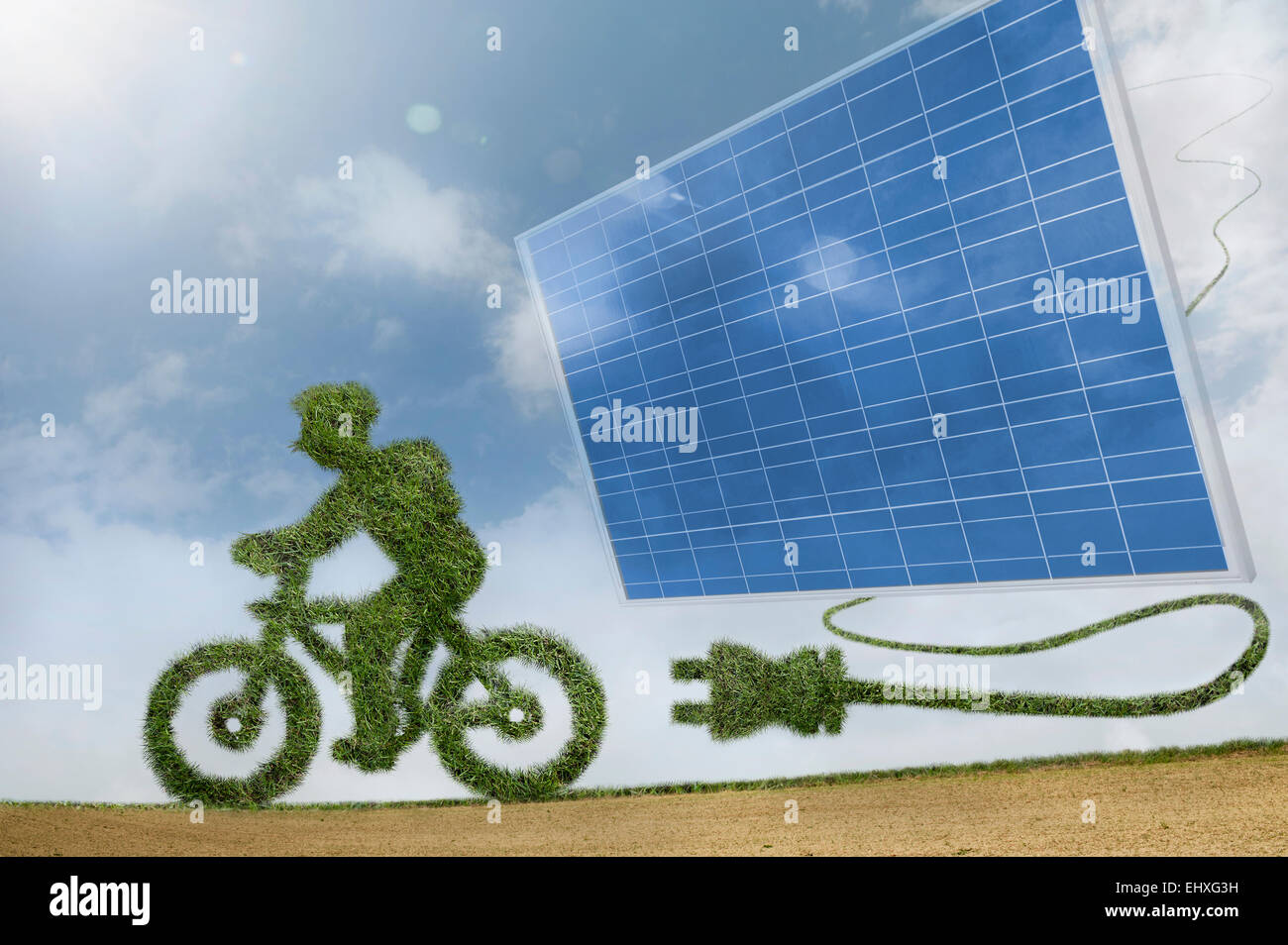 Eco friendly green bicycle just 