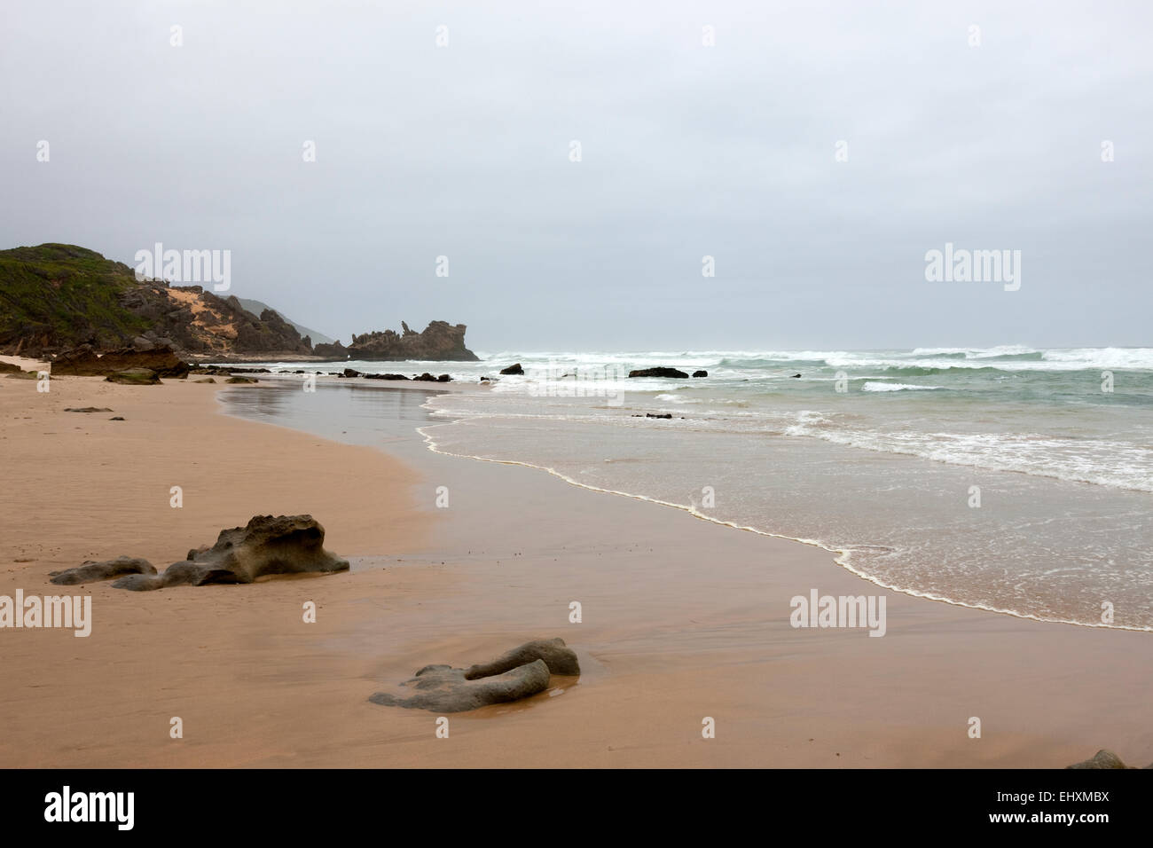 Waves on the beach, Brenton-On-Sea, Knysna, South Africa Stock Photo