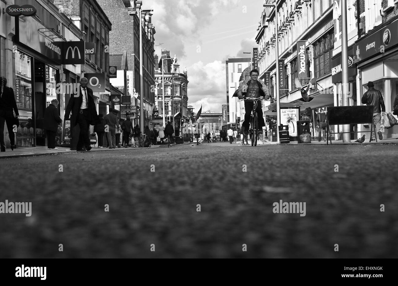 cyclist in London Stock Photo