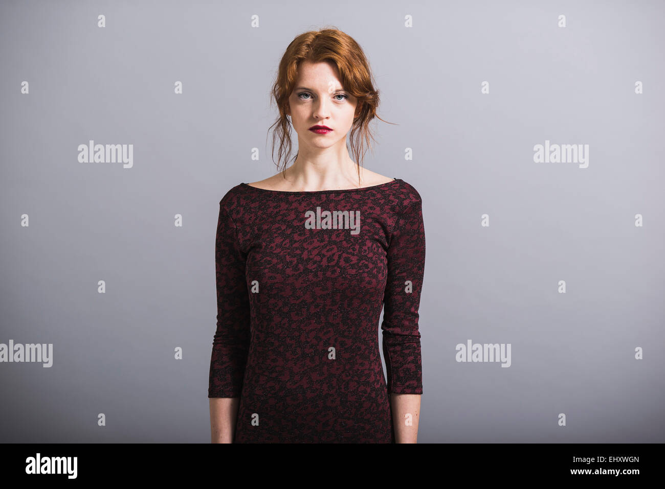Portrait of young woman in dress Stock Photo - Alamy